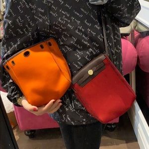 Hermès shoulder 2 colors bags ( replaceable)